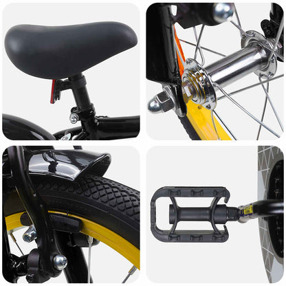 Kids Bike 12 Inches for 2-4 Years Old Black