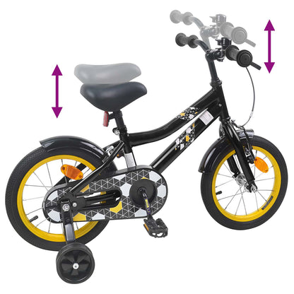 Kids Bike 12 Inches for 2-4 Years Old Black