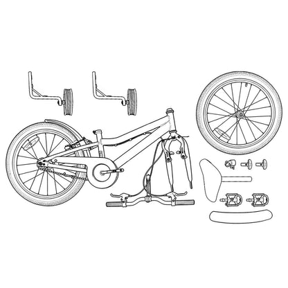 Kids Bike 12 Inches for 2-4 Years Old Black
