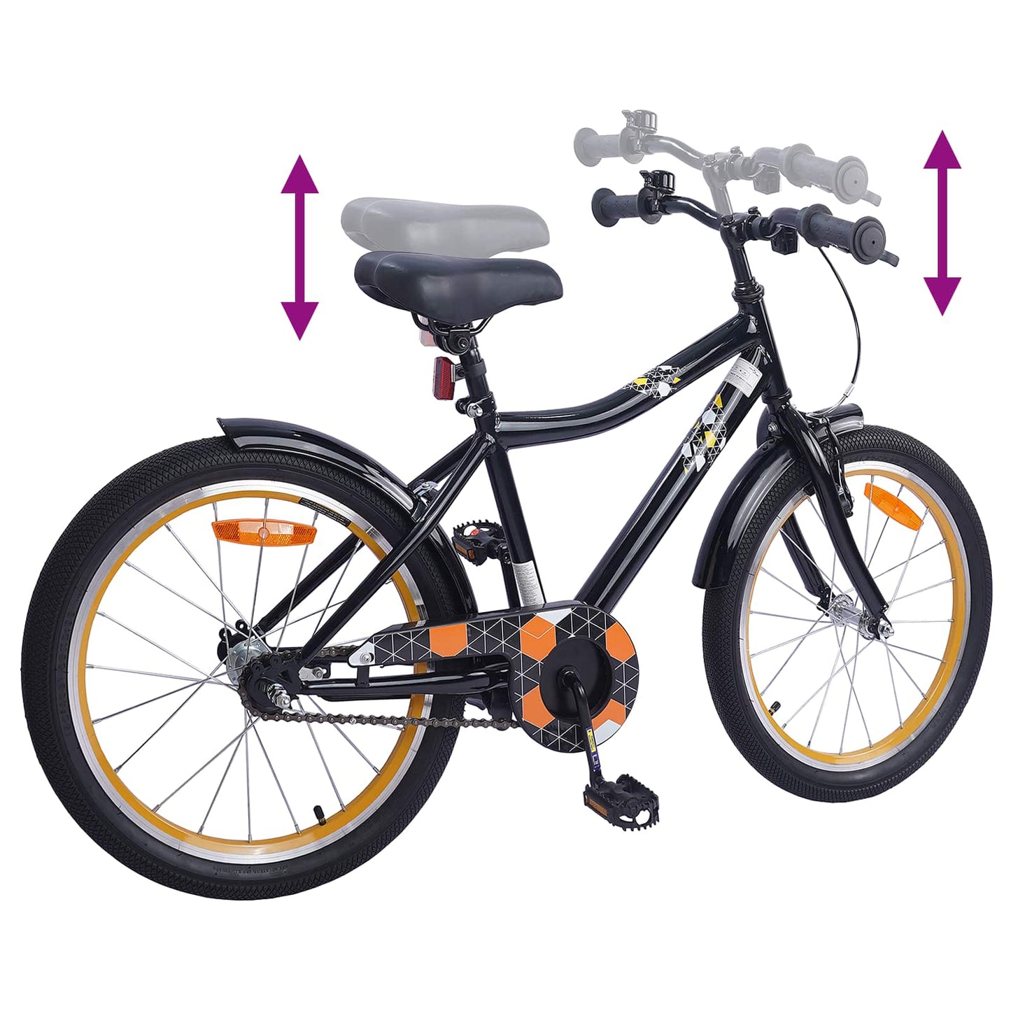 Kids Bike 20 Inches for 6-11 Years Old Black