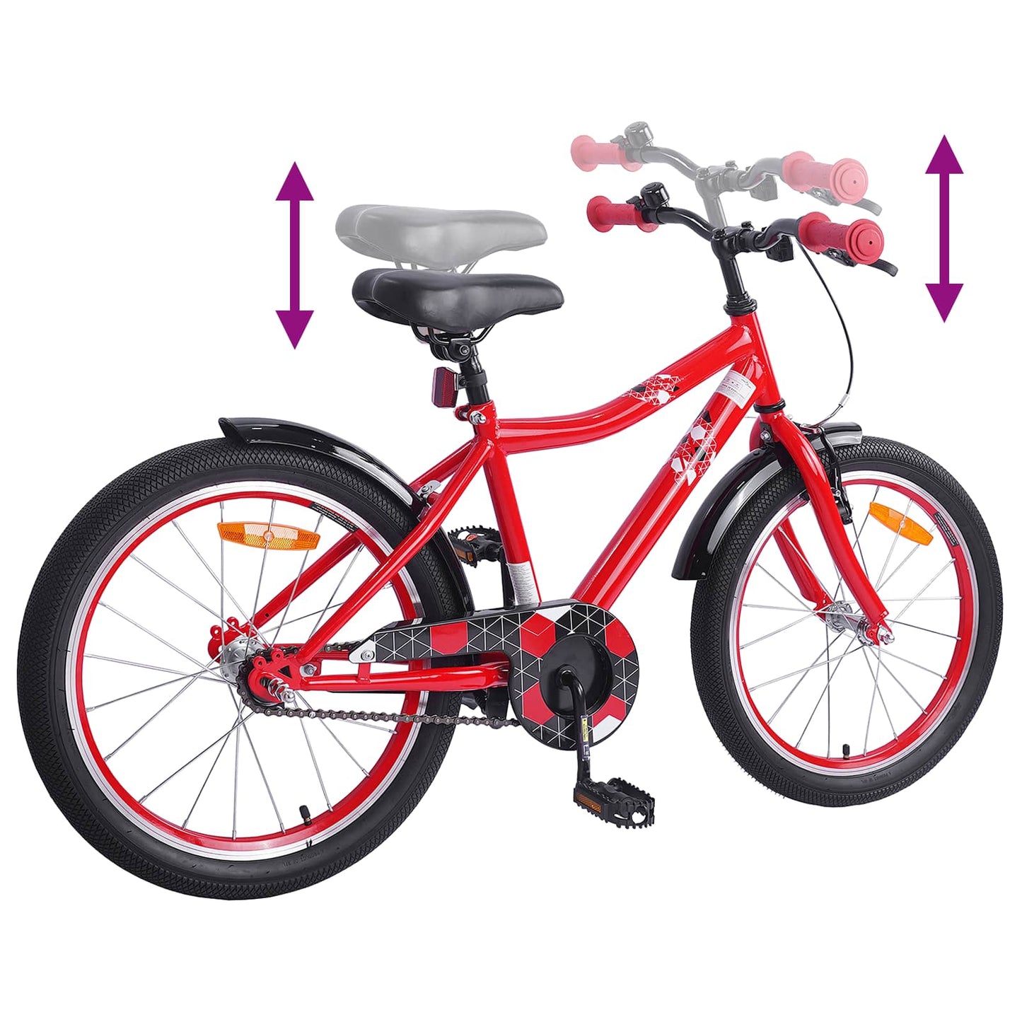 Kids Bike 20 Inches for 6-11 Years Old Red