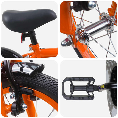 Kids Bike 16 Inches for 4-6 Years Old Orange