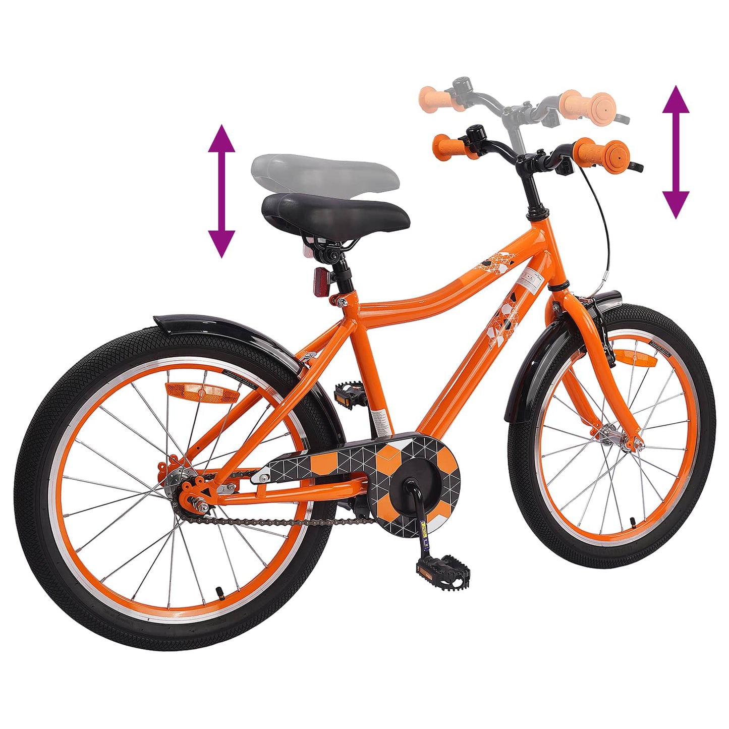 Kids Bike 18 Inches for 5-7 Years Old Orange