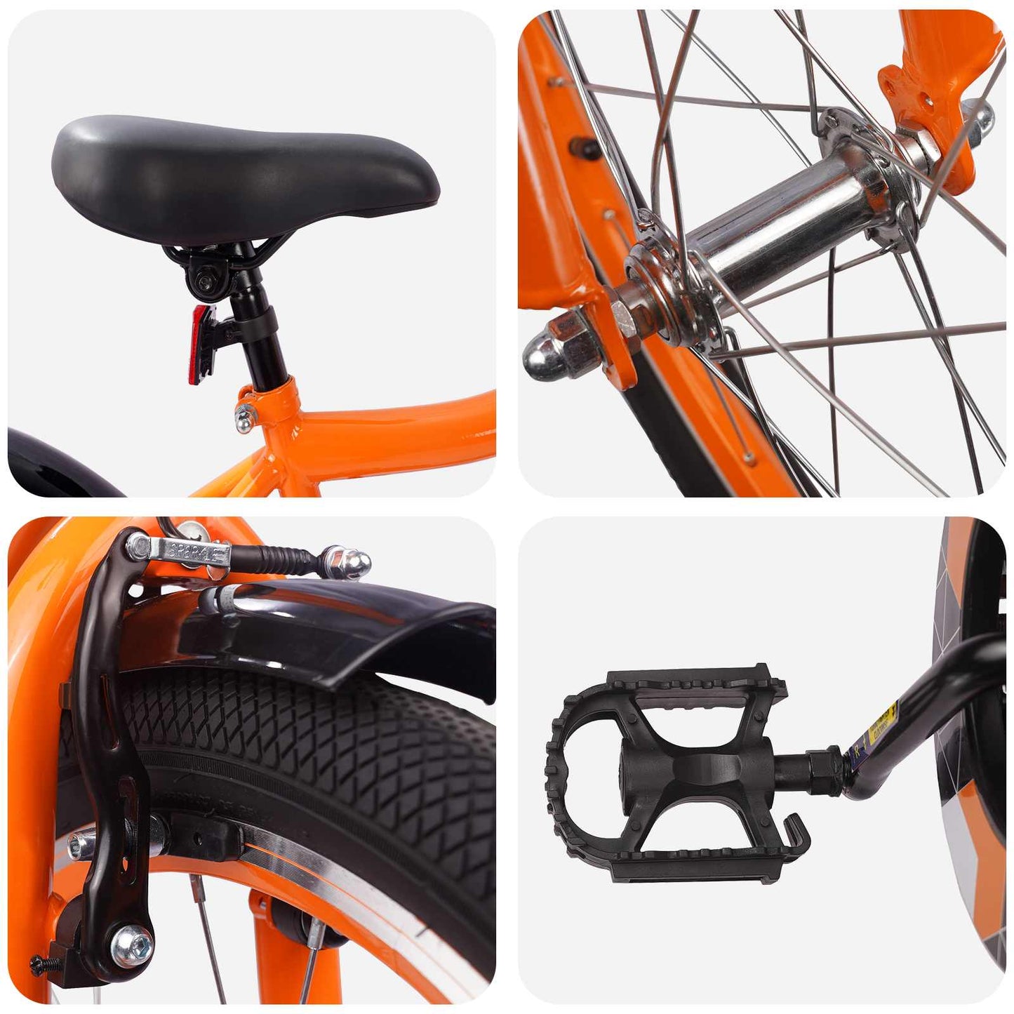 Kids Bike 20 Inches for 6-11 Years Old Orange