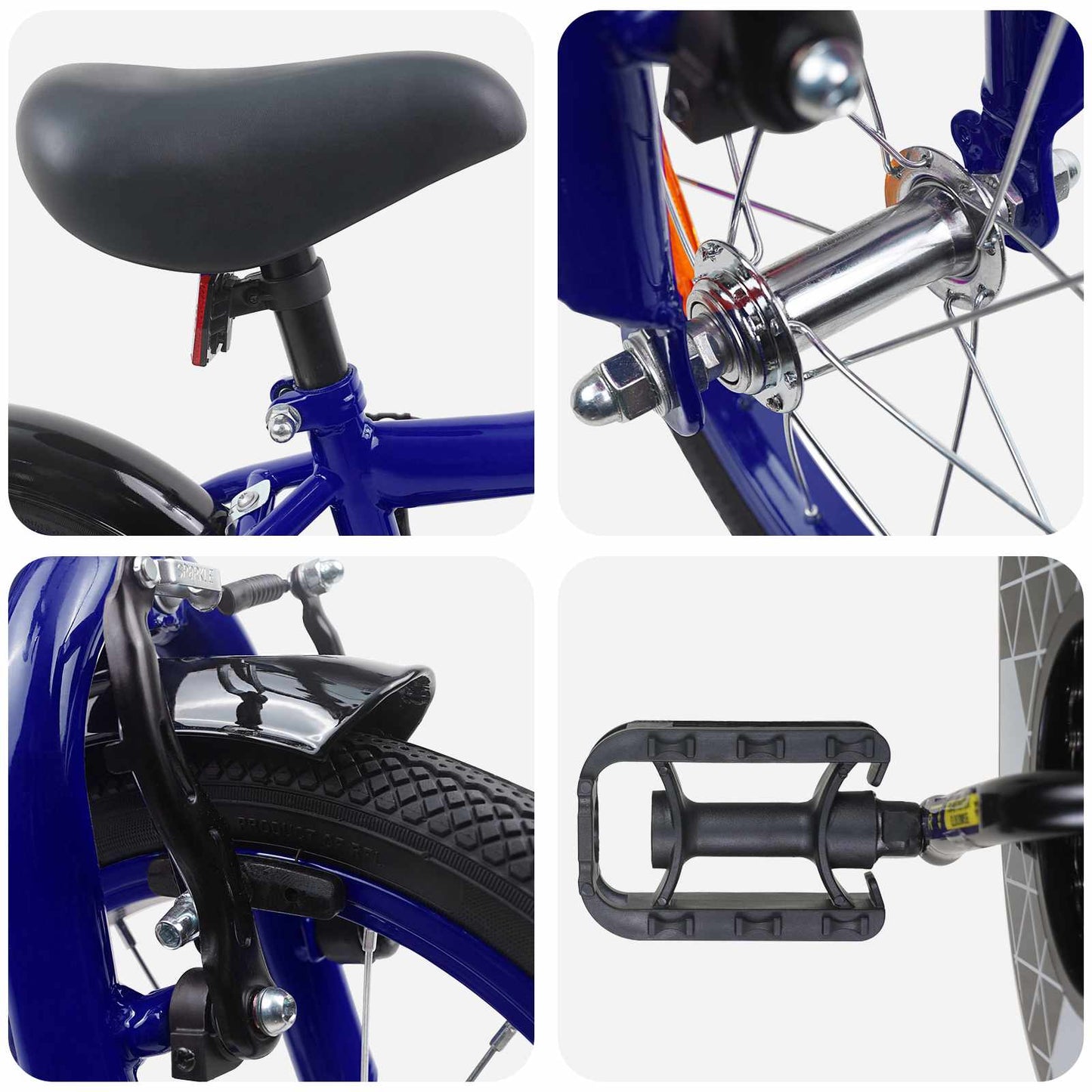 Kids Bike 14 Inches for 3-5 Years Old Dark Blue