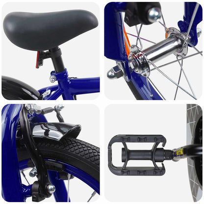 Kids Bike 14 Inches for 3-5 Years Old Dark Blue