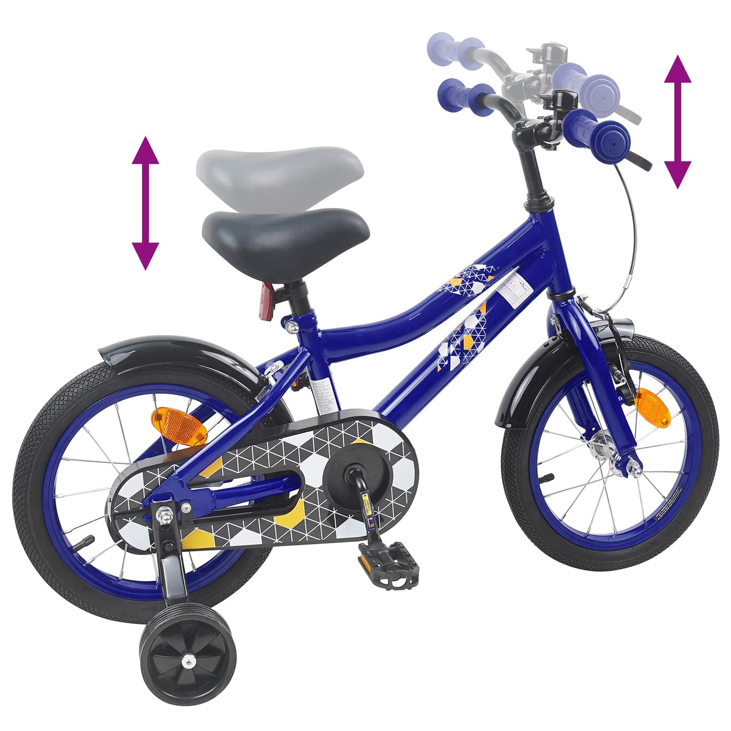 Kids Bike 14 Inches for 3-5 Years Old Dark Blue