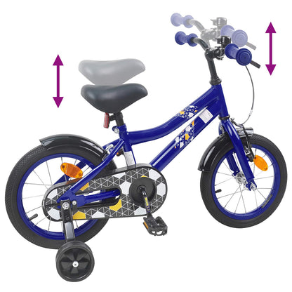 Kids Bike 14 Inches for 3-5 Years Old Dark Blue