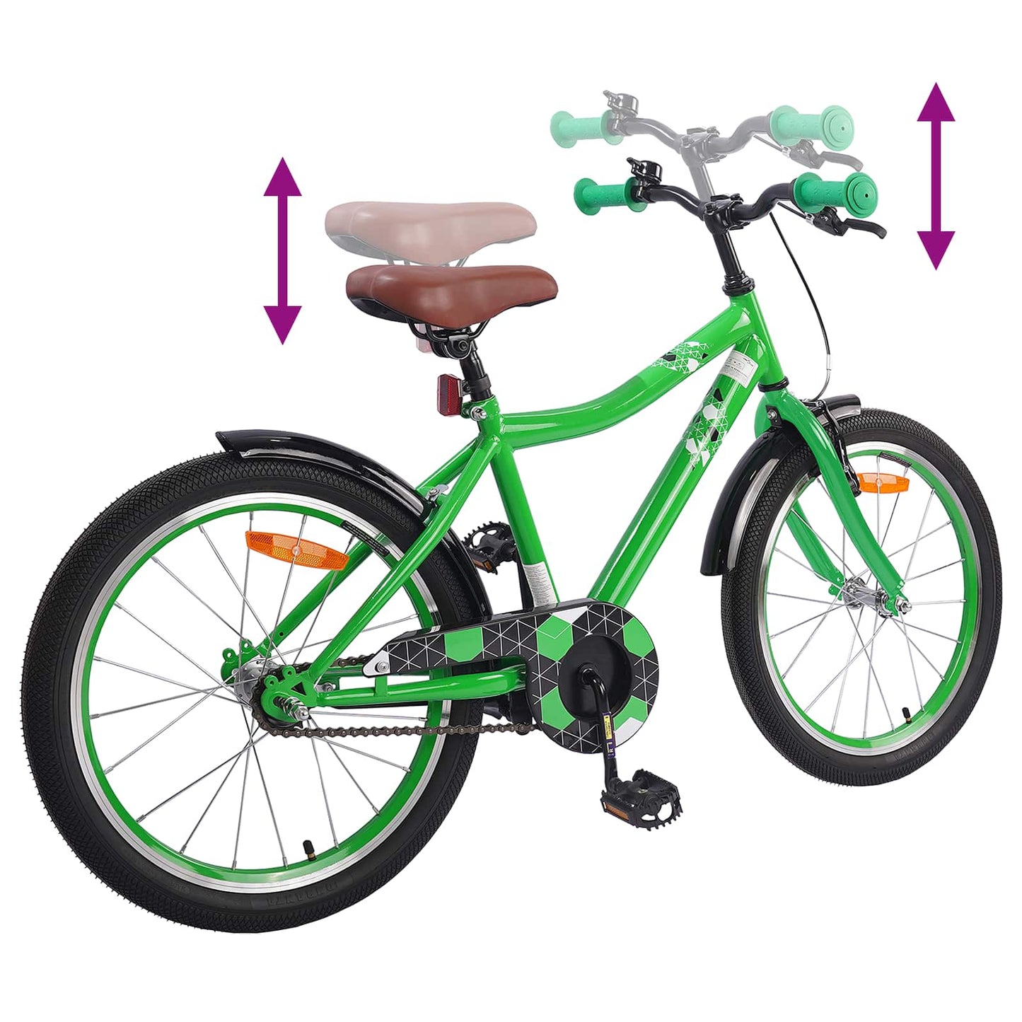 Kids Bike 18 Inches for 5-7 Years Old Green