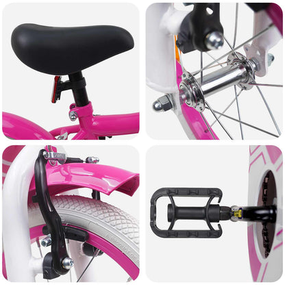 Kids Bike 12 Inches for 2-4 Years Old Pink
