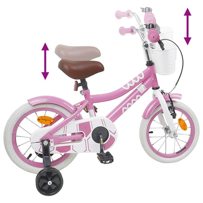 Kids Bike 12 Inches for 2-4 Years Old Light Pink