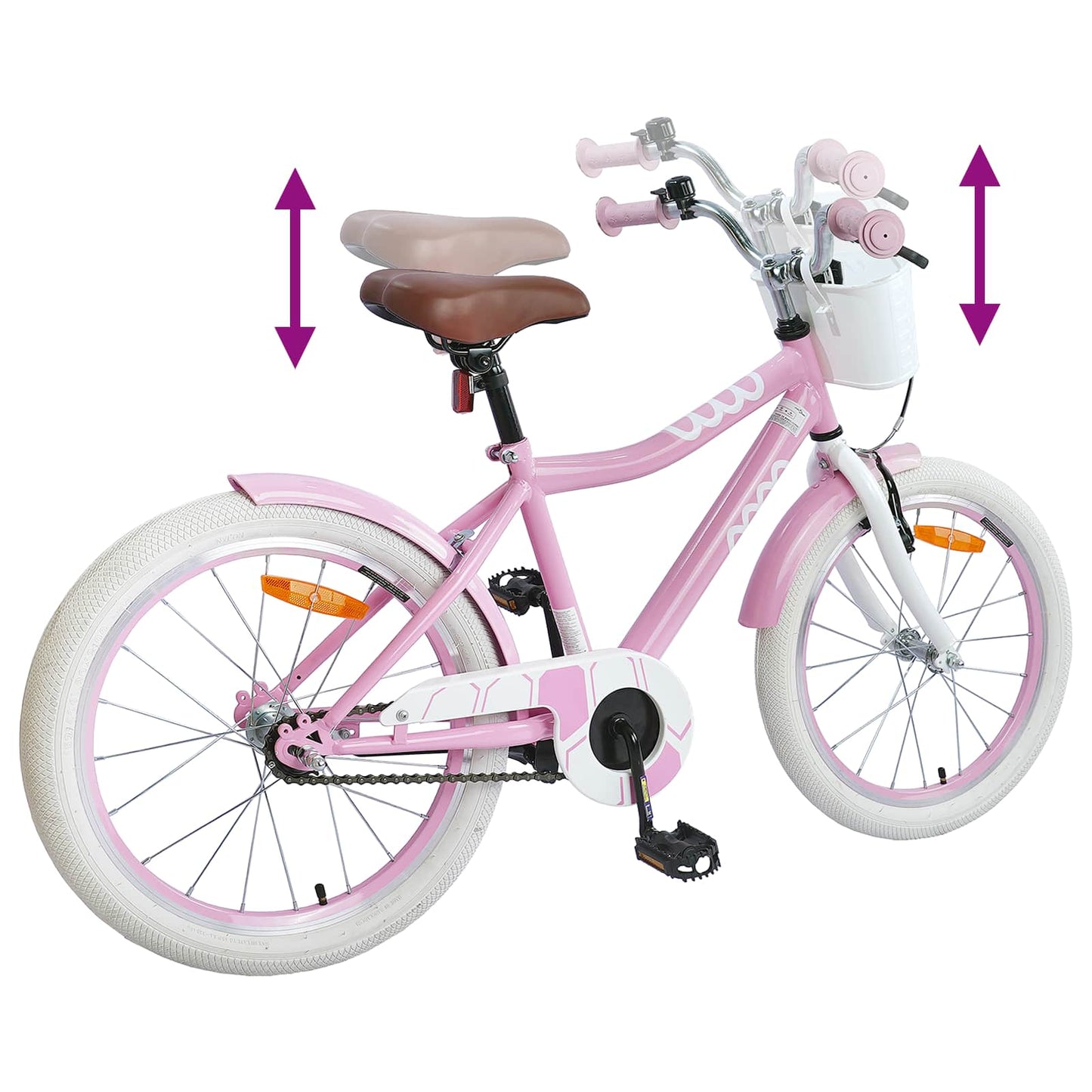 Kids Bike 18 Inches for 5-7 Years Old Light Pink