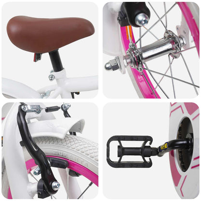 Kids Bike 12 Inches for 2-4 Years Old White