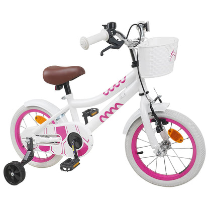 Kids Bike 12 Inches for 2-4 Years Old White