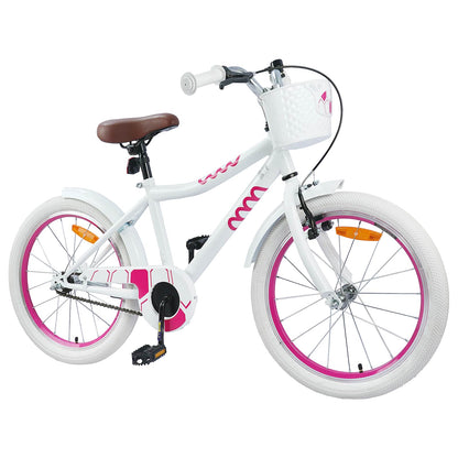 Kids Bike 18 Inches for 5-7 Years Old White