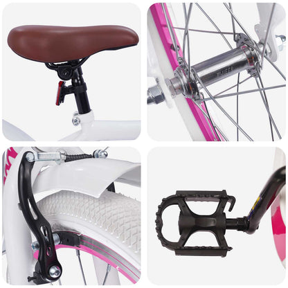 Kids Bike 20 Inches for 6-11 Years Old White