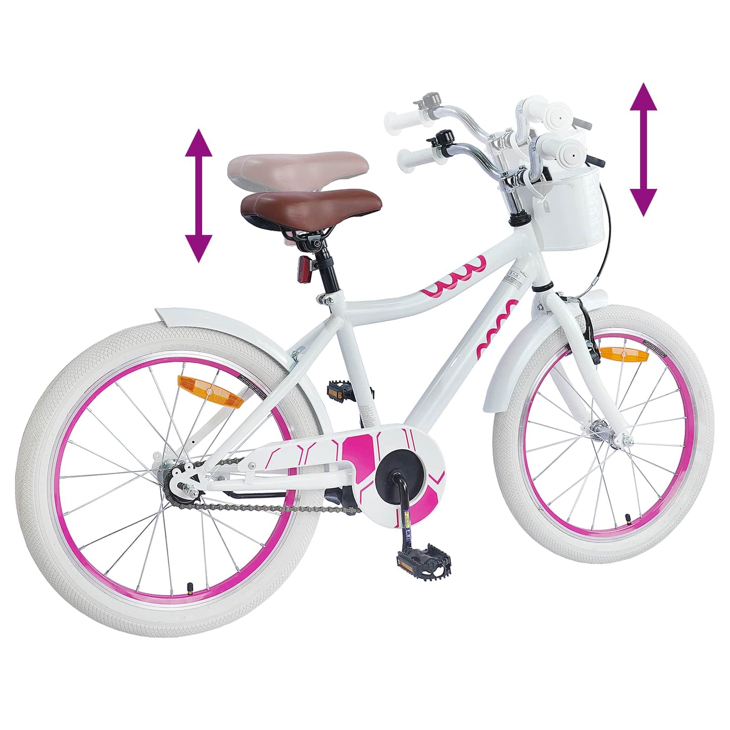Kids Bike 20 Inches for 6-11 Years Old White