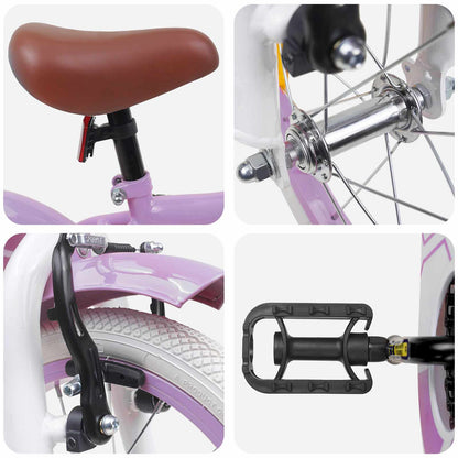 Kids Bike 12 Inches for 2-4 Years Old Purple