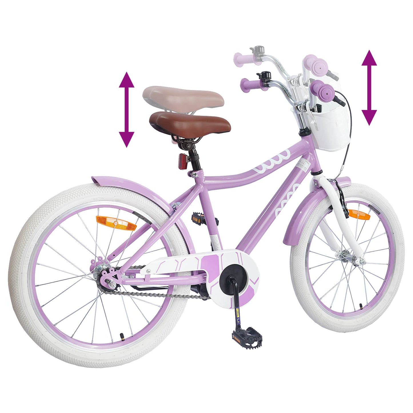 Kids Bike 18 Inches for 5-7 Years Old Purple