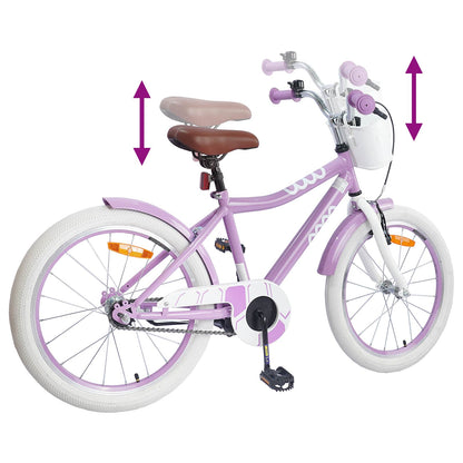 Kids Bike 18 Inches for 5-7 Years Old Purple