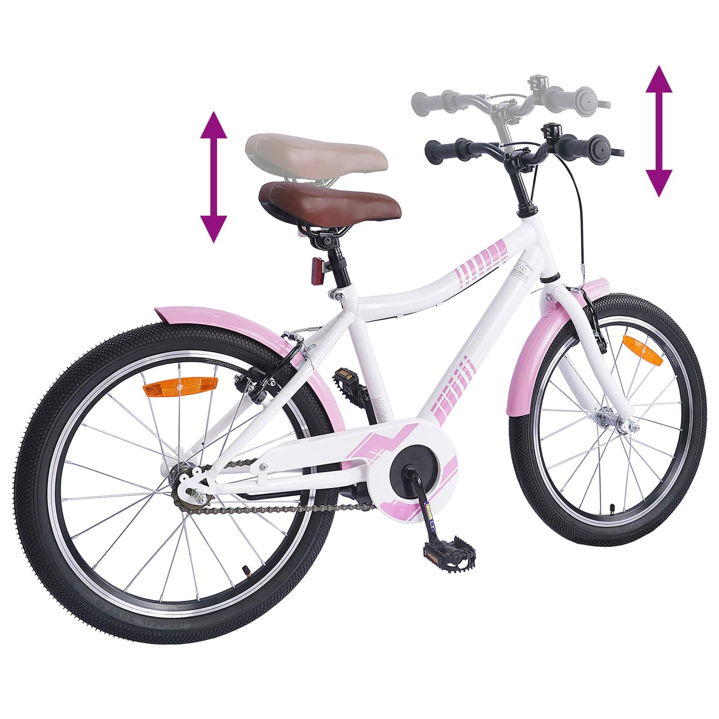 Kids Bike 20 Inches for 6-11 Years Old Light Pink
