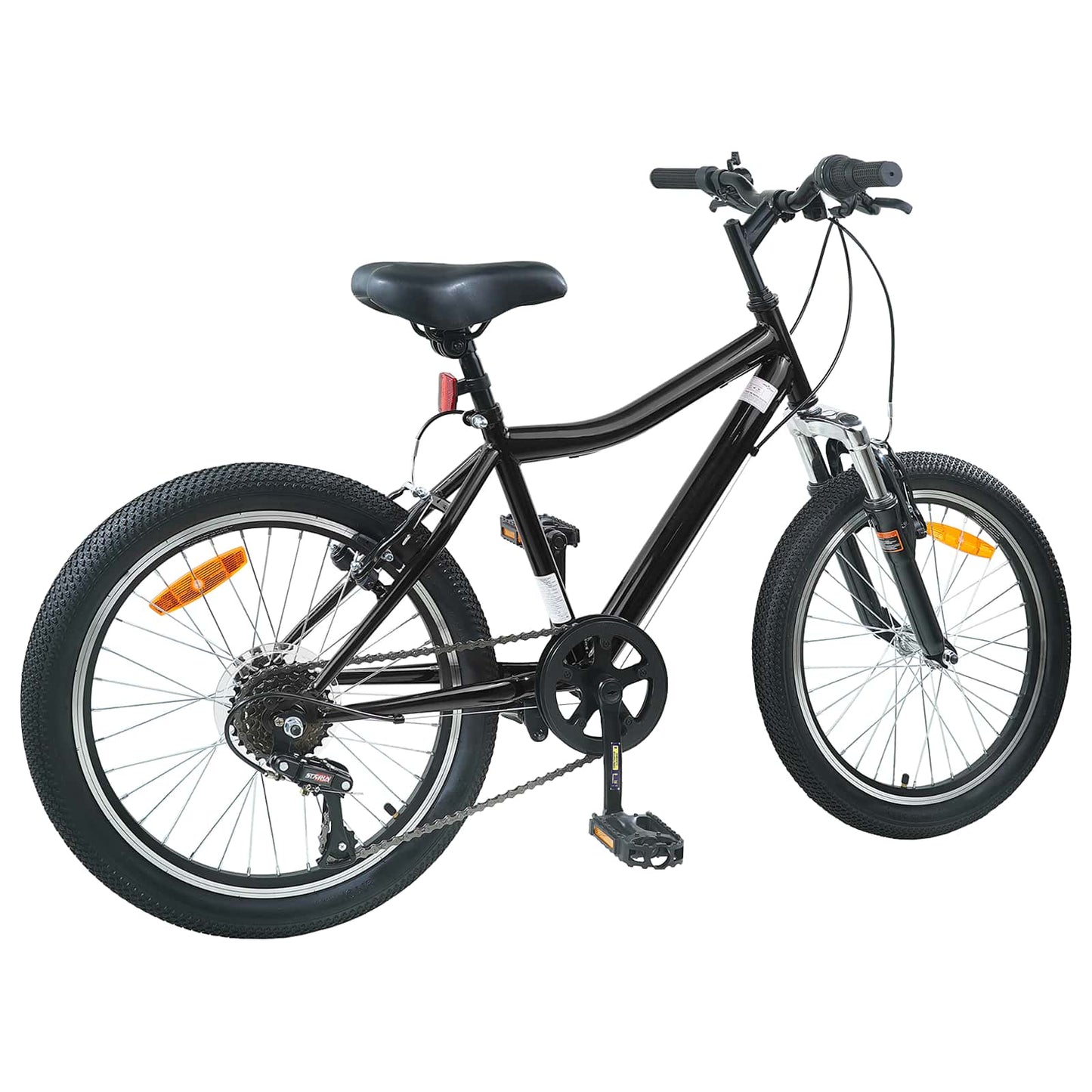 Kids Bike 24 Inches 6-Speed for 8-12 Years Old Black