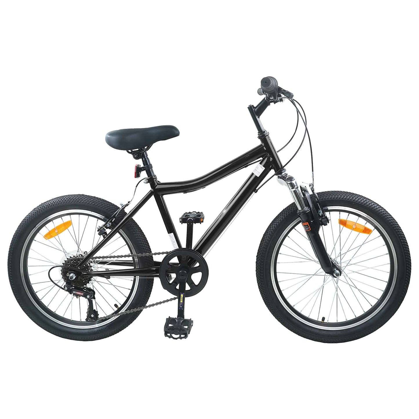 Kids Bike 24 Inches 6-Speed for 8-12 Years Old Black