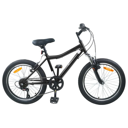 Kids Bike 24 Inches 6-Speed for 8-12 Years Old Black