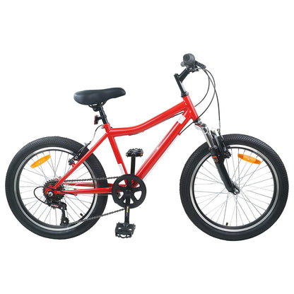 Kids Bike 24 Inches 6-Speed for 8-12 Years Old Red