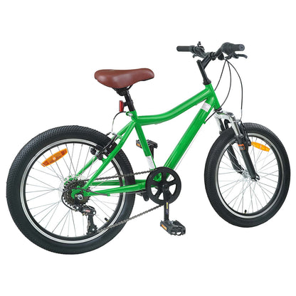 Kids Bike 20 Inches 6-Speed for 6-11 Years Old Green