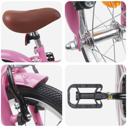 Kids Bike 14 Inches for 3-5 Years Old Light Pink
