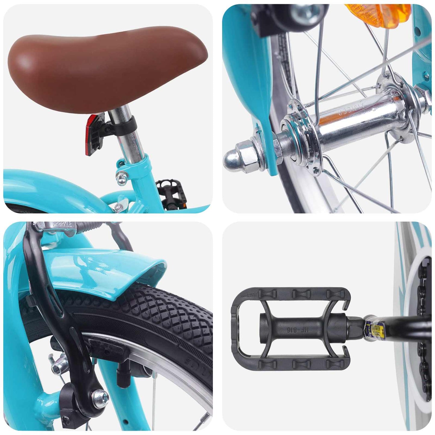 Kids Bike 16 Inches for 4-6 Years Old Light Blue