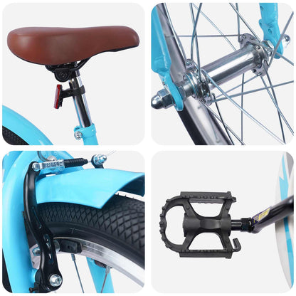 Kids Bike 18 Inches for 5-7 Years Old Light Blue