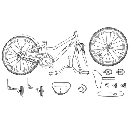 Kids Bike 14 Inches for 3-5 Years Old Dark Pink