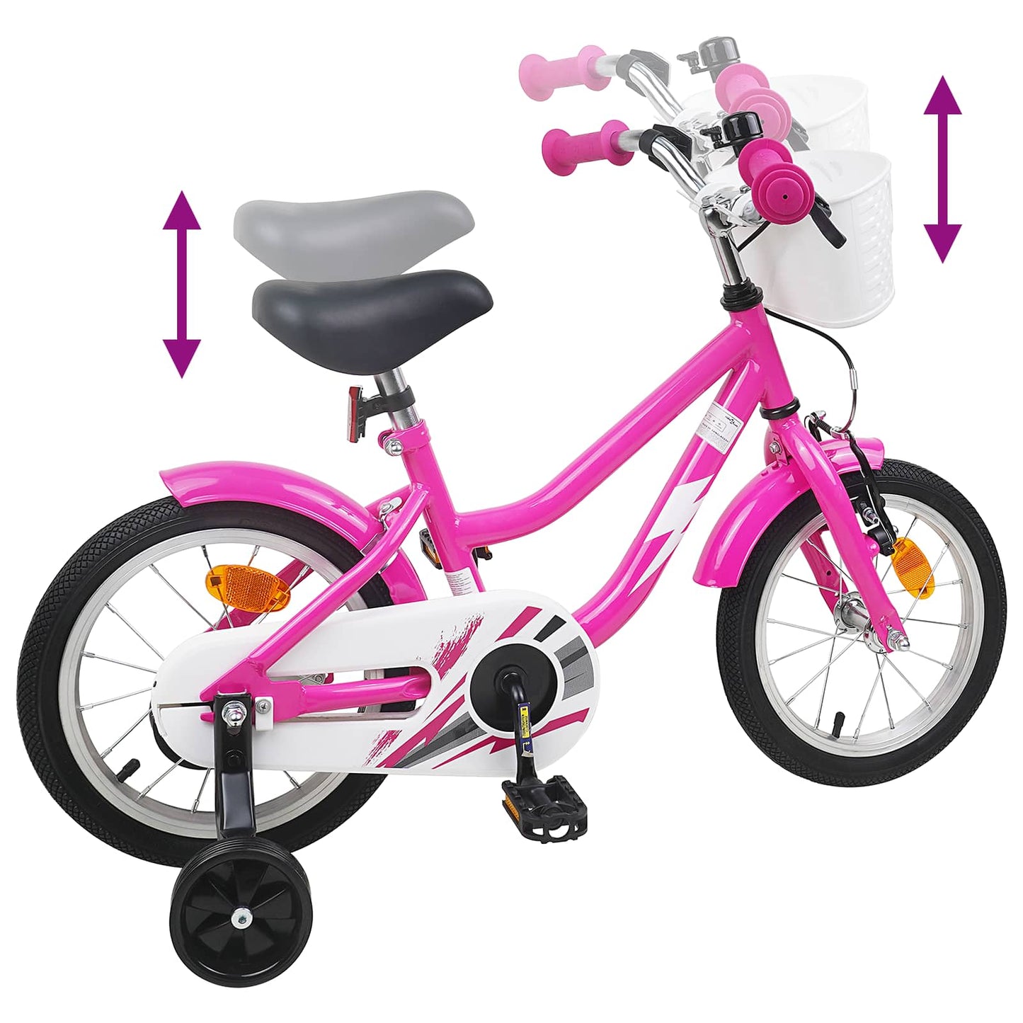 Kids Bike 16 Inches for 4-6 Years Old Dark Pink