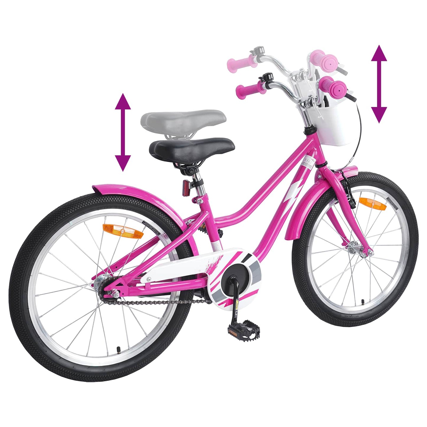Kids Bike 18 Inches for 5-7 Years Old Dark Pink