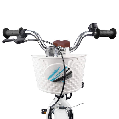 Kids Bike 18 Inches for 5-7 Years Old White