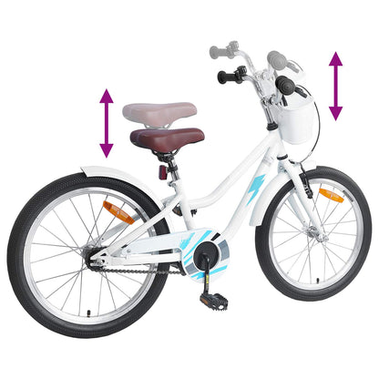 Kids Bike 18 Inches for 5-7 Years Old White