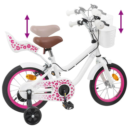 Kids Bike 12 Inches for 2-4 Years Old White