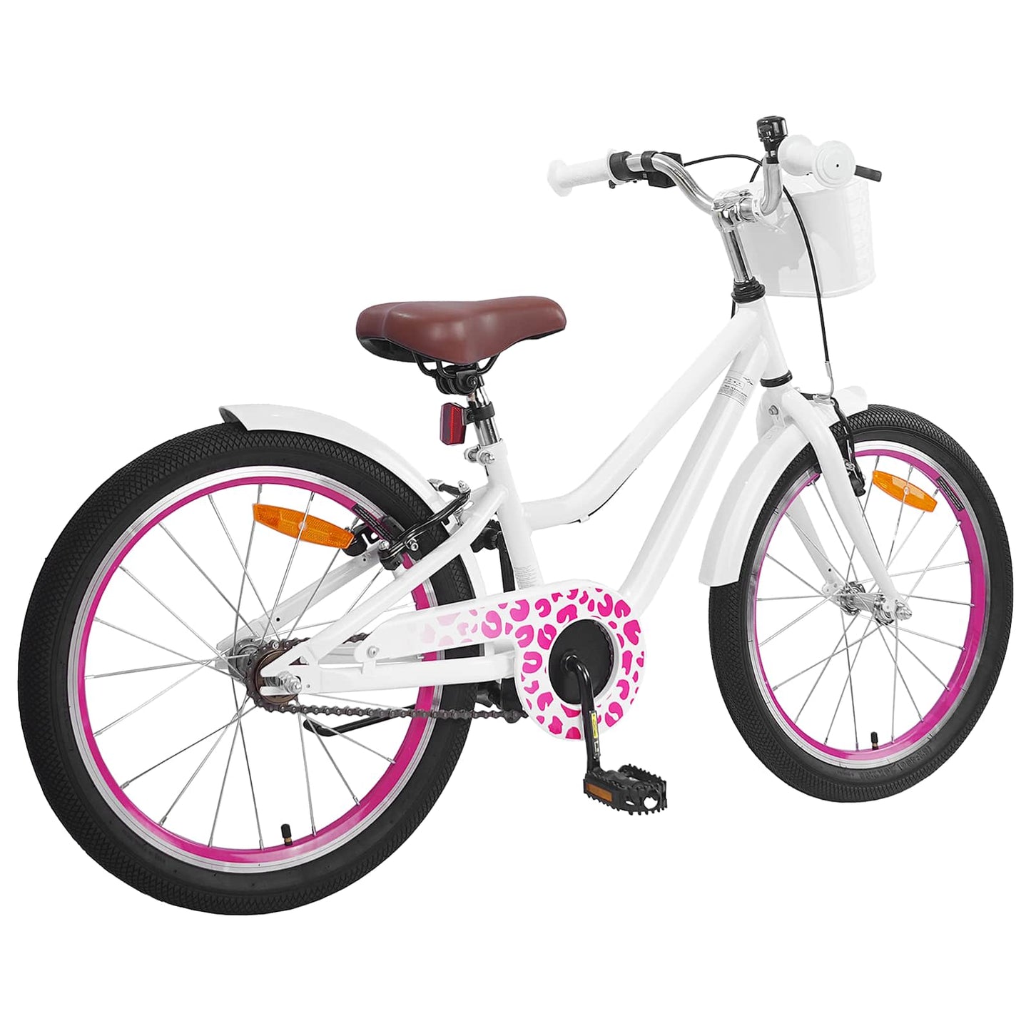 Kids Bike 18 Inches for 5-7 Years Old White
