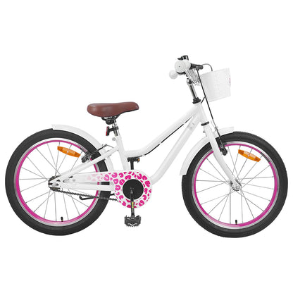 Kids Bike 18 Inches for 5-7 Years Old White