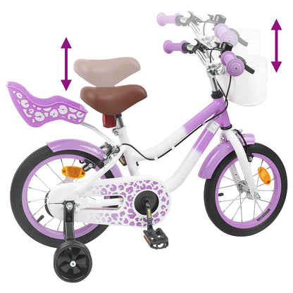 Kids Bike 14 Inches for 3-5 Years Old Purple