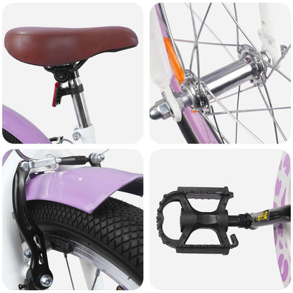 Kids Bike 18 Inches for 5-7 Years Old Purple