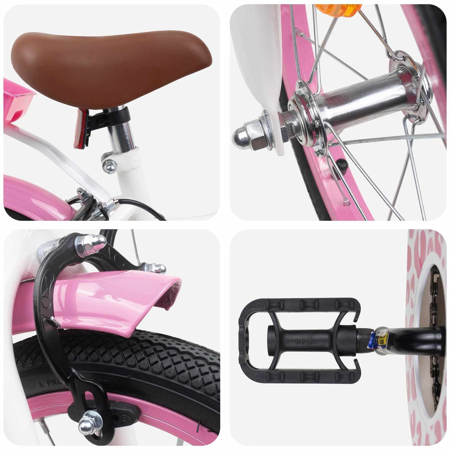 Kids Bike 12 Inches for 2-4 Years Old Light Pink