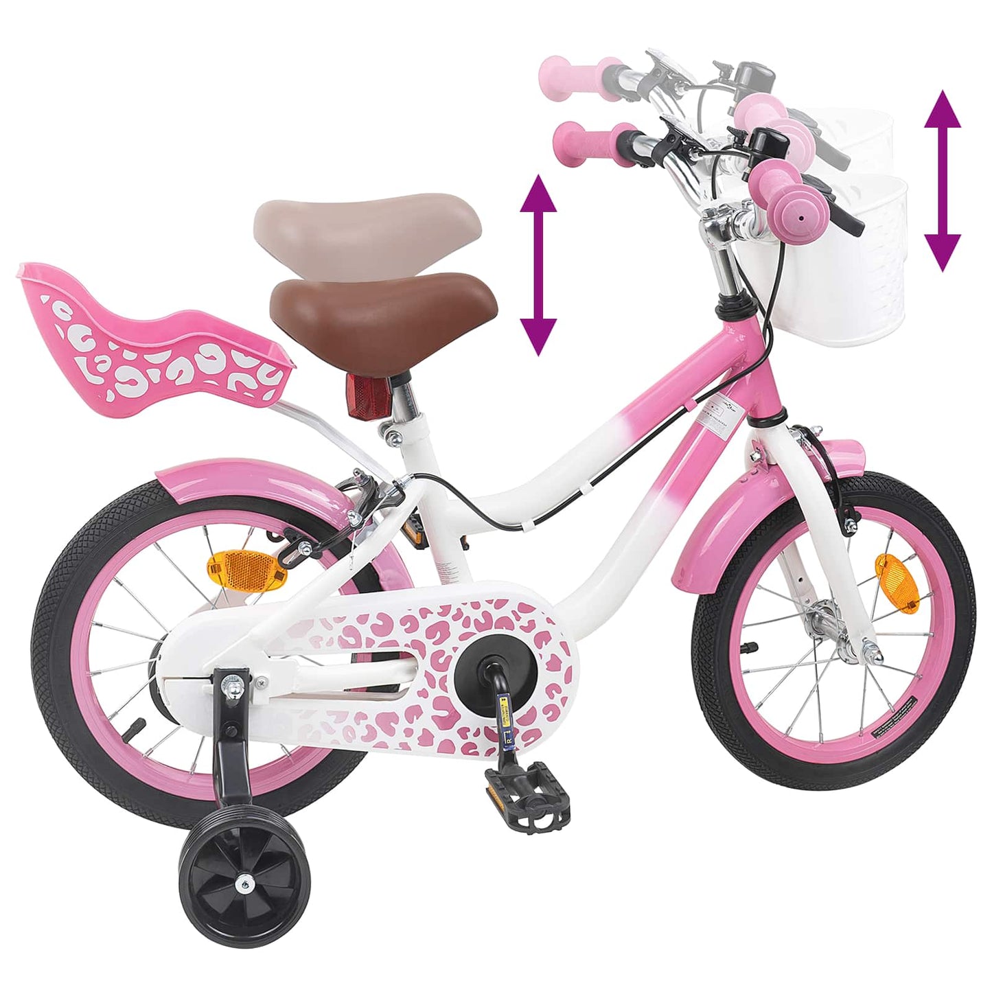 Kids Bike 12 Inches for 2-4 Years Old Light Pink