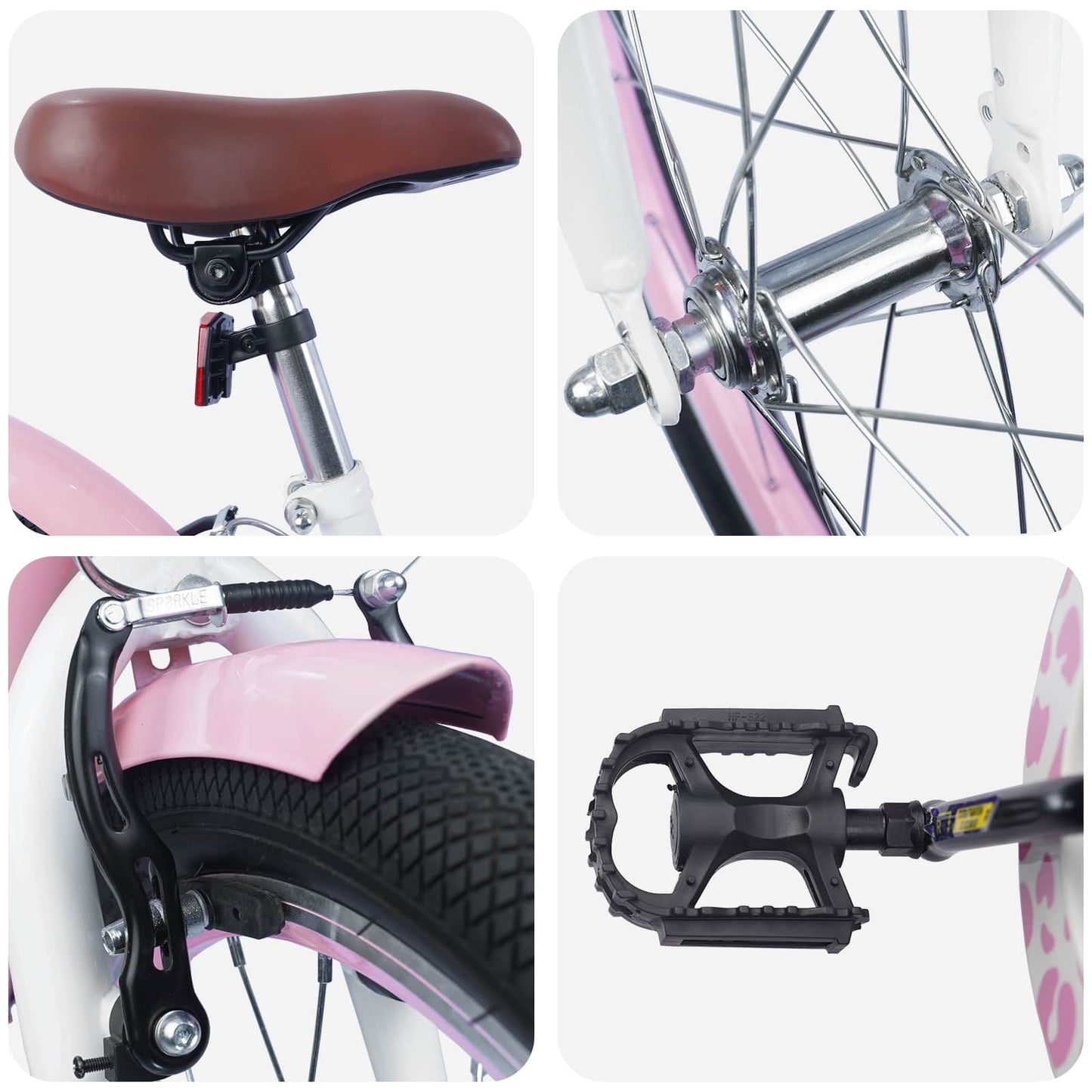 Kids Bike 18 Inches for 5-7 Years Old Light Pink