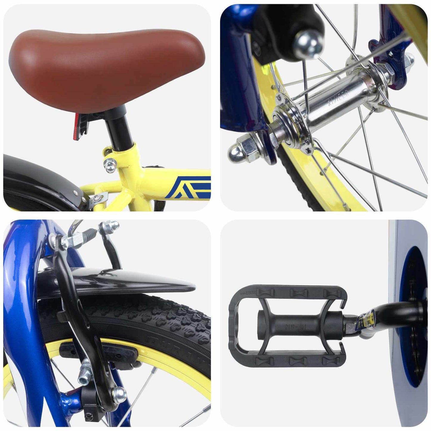 Kids Bike 14 Inches for 3-5 Years Old Yellow