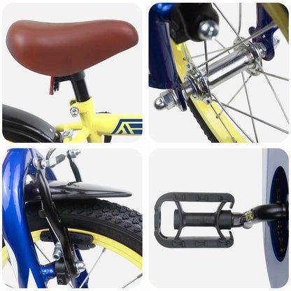 Kids Bike 16 Inches for 4-6 Years Old Yellow