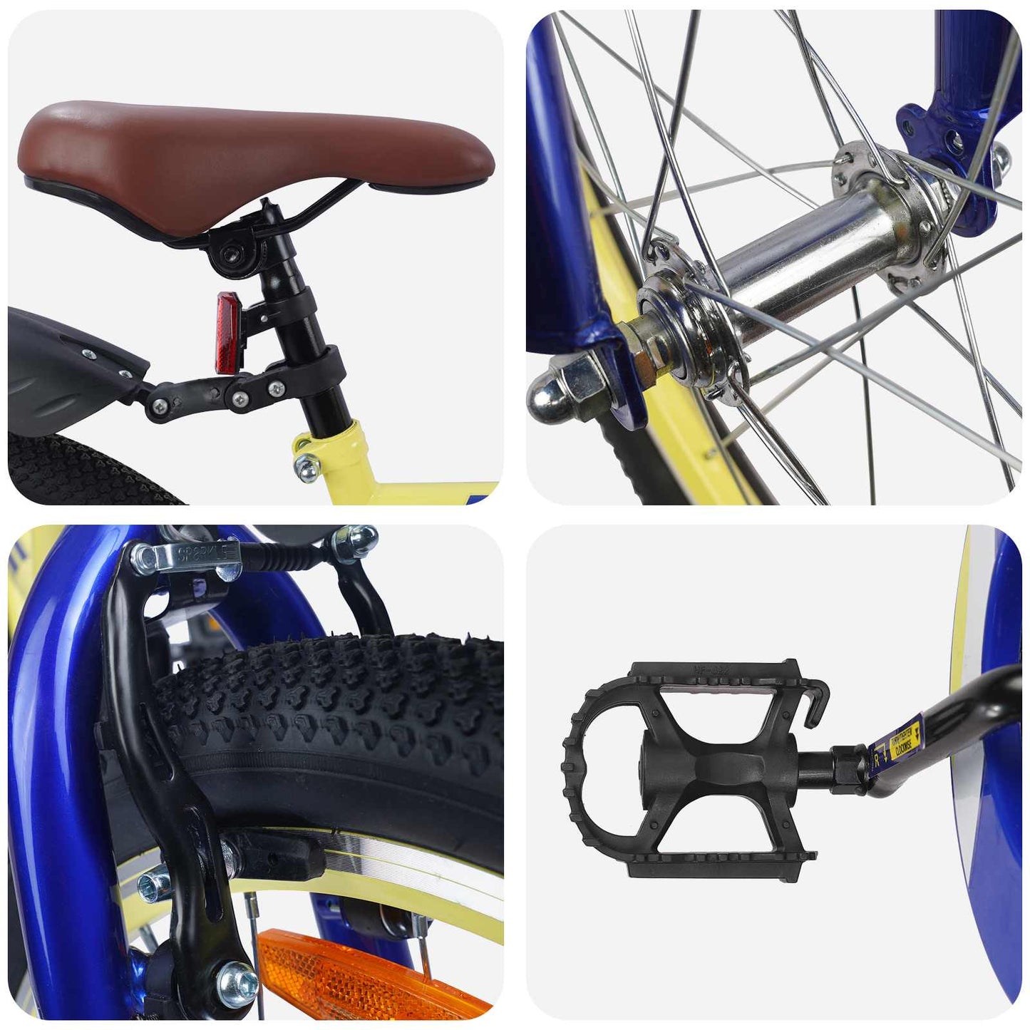 Kids Bike 20 Inches for 6-11 Years Old Yellow