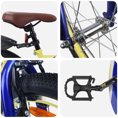 Kids Bike 20 Inches for 6-11 Years Old Yellow
